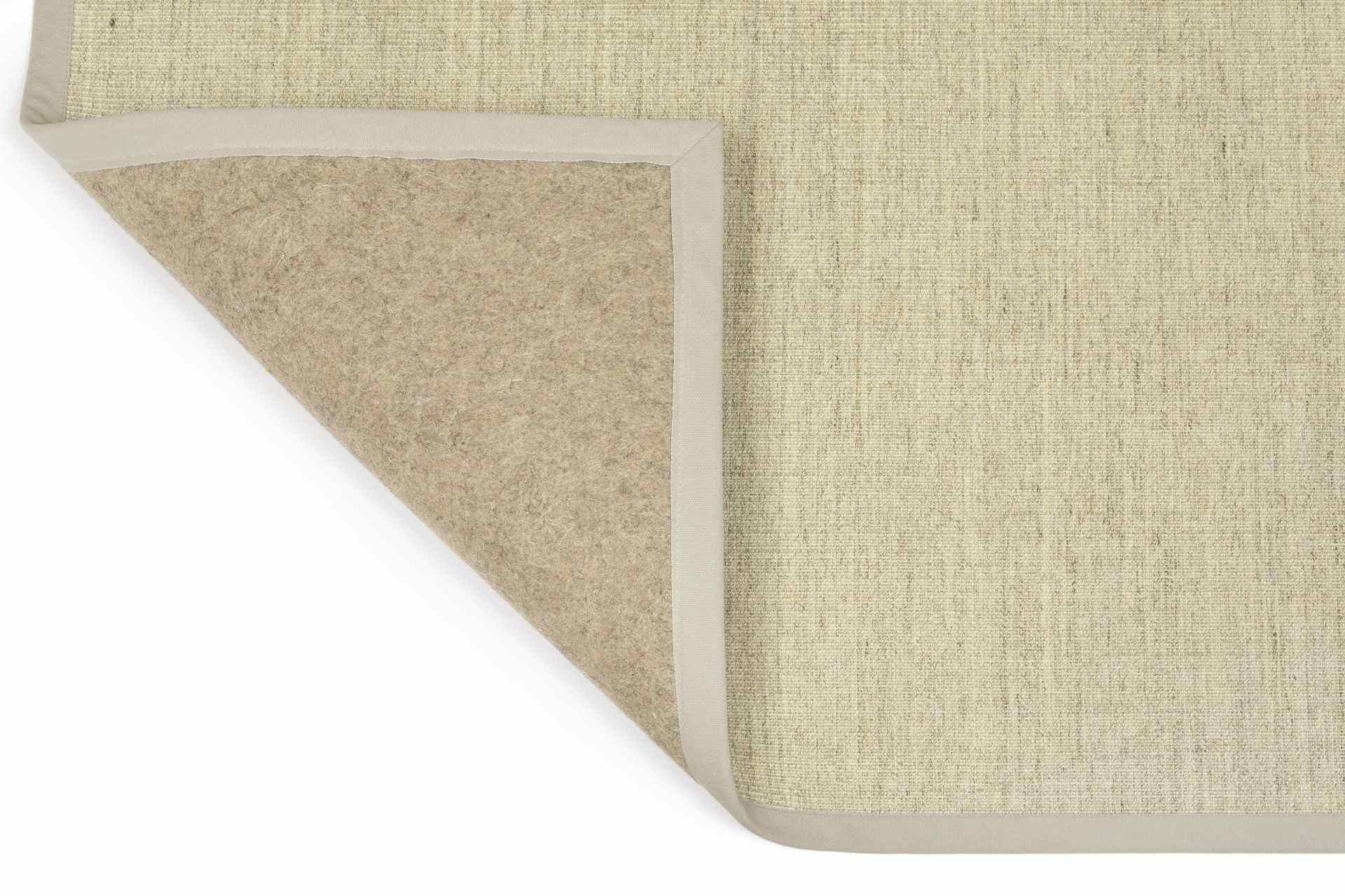 Purstoff macadamia flipped corner with visible felt backing