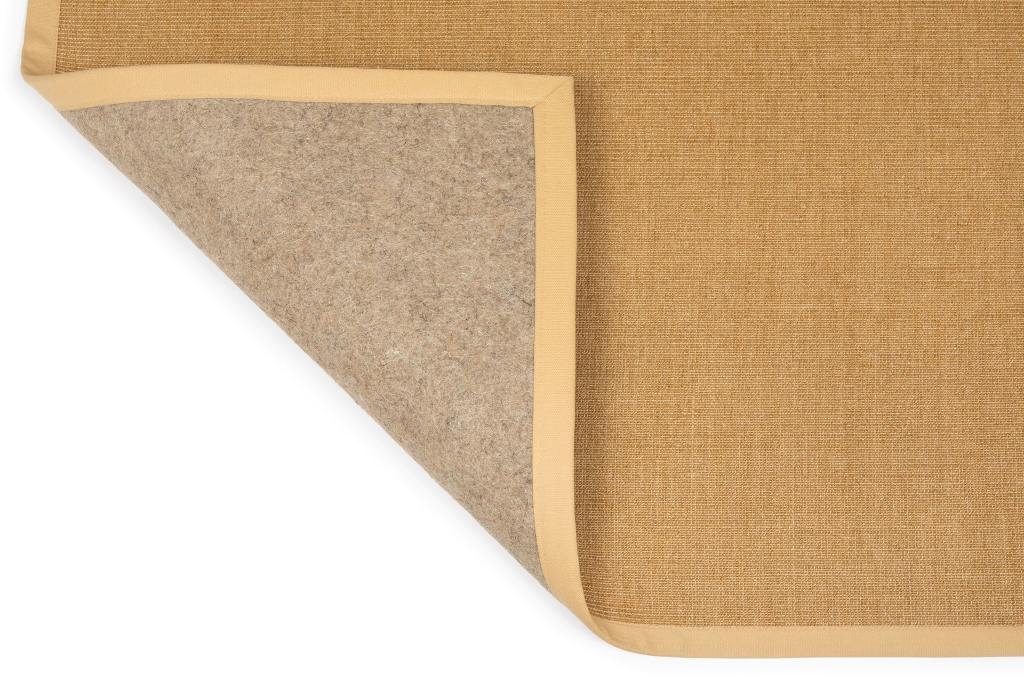 Purstoff cashew beige flipped corner with visible felt backing