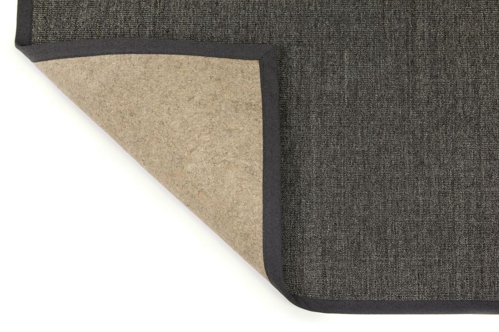 Purstoff beluga grey flipped corner with visible felt backing