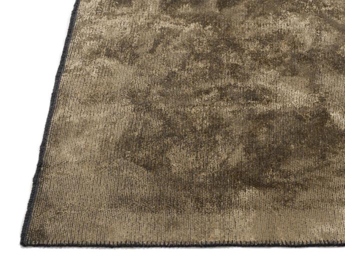 Royce Gold Foto der Ecke des Luxusteppichs Royce in Farbe Gold