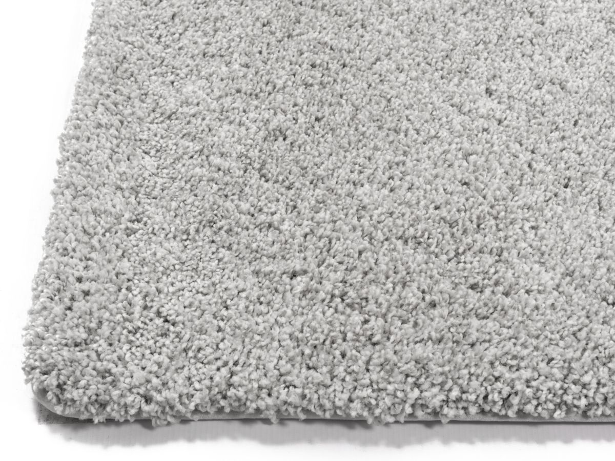 Hochflorteppich Lucida Silber Ecke